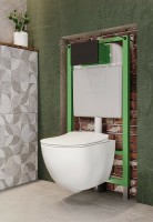 Инсталляция Ctesi Solid BK0200240+BK0202120 для унитаза с клавишей смыва Хром