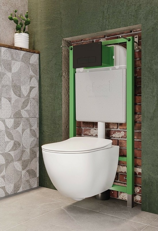 Инсталляция Ctesi Solid BK0200240+BK0202120 для унитаза с клавишей смыва Хром