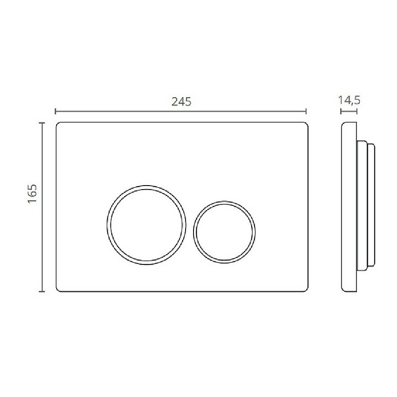 Инсталляция Ctesi Solid BK0200240+BK0202120 для унитаза с клавишей смыва Хром