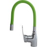Смеситель для кухни Melodia della vita Ostessa MDV40615Green Хром Зеленый латунь