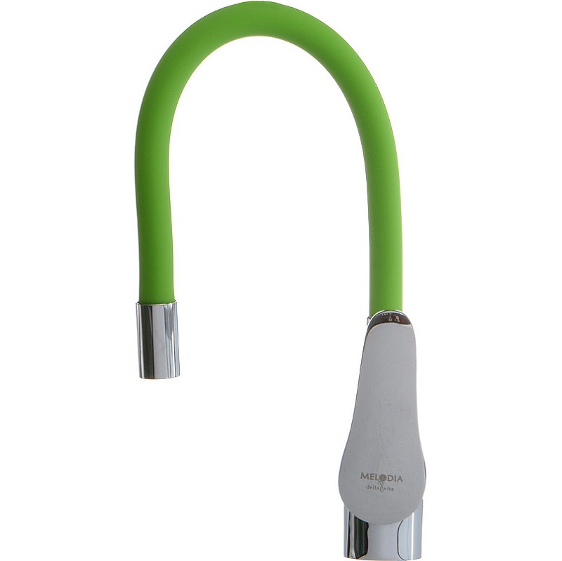 Смеситель для кухни Melodia della vita Ostessa MDV40615Green Хром Зеленый латунь