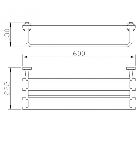 Полка для полотенец Wonzon &amp; Woghand Simple WW-6581 цвет Хром