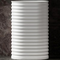Раковина Abber Stein 58 AS2550 Белая матовая искусственный камень (литьевой мрамор) напольный