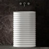 Раковина Abber Stein 58 AS2550 Белая матовая искусственный камень (литьевой мрамор) напольный