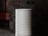 Раковина Abber Stein 58 AS2550 Белая матовая искусственный камень (литьевой мрамор) напольный