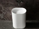 Раковина Abber Stein 58 AS2550 Белая матовая искусственный камень (литьевой мрамор) напольный