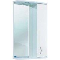 Зеркало со шкафом Bellezza Астра 60 4614909001011 с подсветкой R Белое МДФ / ЛДСП, стекло