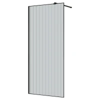 Душевая перегородка Azario Walk-In 100 AZ-271-100-MВ-CRF профиль Черный матовый стекло рифленое