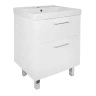 Тумба с раковиной Azario Ника 60 CS00091368 цвет Белый глянцевый