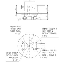 Смеситель для душа Rav Slezak Colorado CO186KCMATC Черный матовый Хром встраиваемый