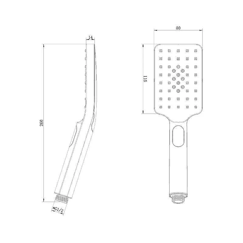Ручной душ Lemark LM8123BL Черный матовый