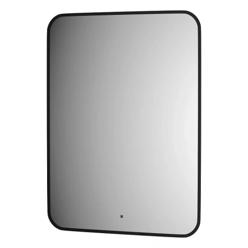 Зеркало Defesto Aura 60х80 DF 2977R с подсветкой 25W-3000K/ИК - выключатель/Теплый белый свет/Черная рама