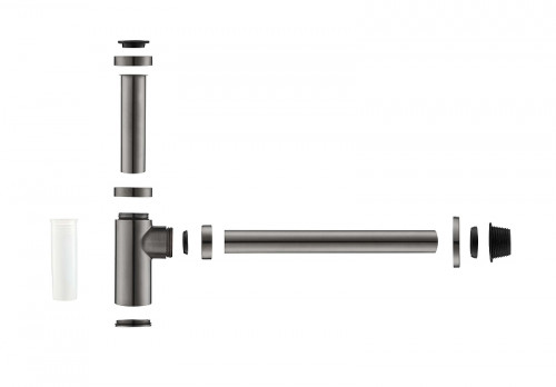 Сифон для раковины Aquatek AQ6012BGM цвет Оружейная сталь