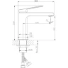 Смеситель для раковины Orange Gauss M30-021b Черный матовый латунь