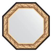 Зеркало Evoform Octagon 75х75 BY 7383 в багетной раме - Барокко золото 106