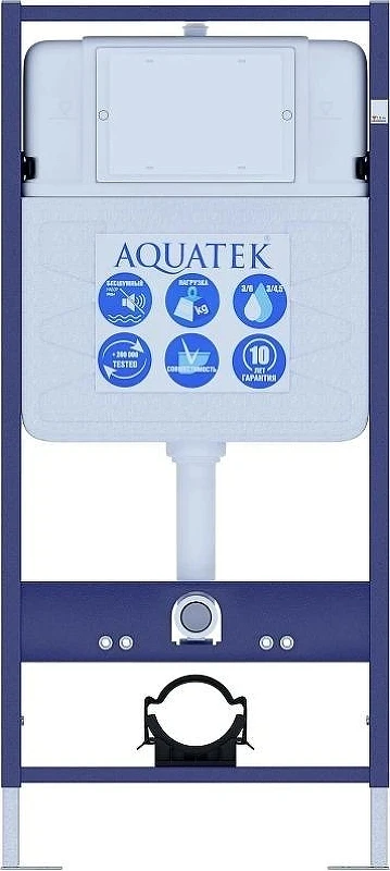 Комплект унитаза с инсталляцией Aquatek Set Aquatek КЛАССИК T цвет Белый с сиденьем Микролифт