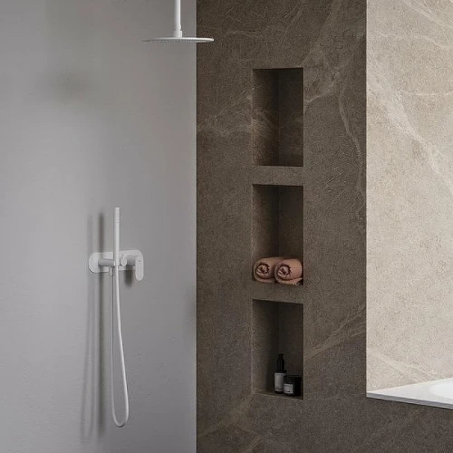 Смеситель для душа Ravak Eleganta EL 065.10WV.O2+S X070263 Белый вельвет