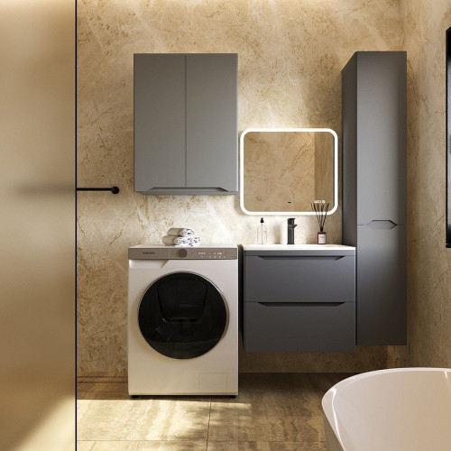 Подвесной шкаф Style Line Марелла 60 Люкс Plus СС-00002423 Серый матовый антискрейтч МДФ / ЛДСП