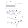 Тумба с раковиной Azario Мила 60 CS00091364 цвет Белый матовый