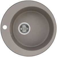 Кухонная мойка Aquaton Иверия 48 1A711032IV250 Серый шелк искусственный камень (литьевой мрамор) встраиваемый