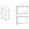 Душевой уголок Abber Schwarzer Diamant 150x60 AG30150B5-S60B5 профиль Черный стекло прозрачное