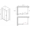 Душевой уголок Abber Schwarzer Diamant 150x60 AG30150B5-S60B5 профиль Черный стекло прозрачное