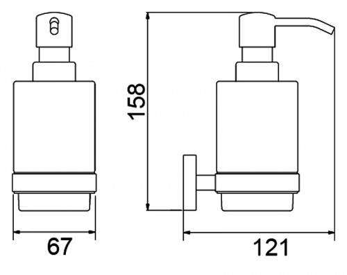 Дозатор для жидкого мыла Timo Selene 12039/03 Черный
