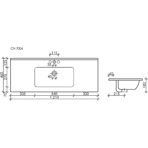 Раковина Sancos Ceramicanova Element 120 CN7006 Белая