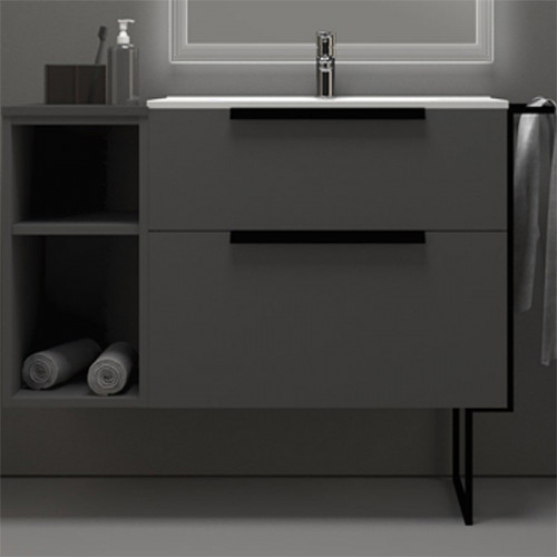 Тумба под раковину Cezares Urban 74 55160 подвесная Grigio opaco без ножки и боковой полки МДФ / ЛДСП