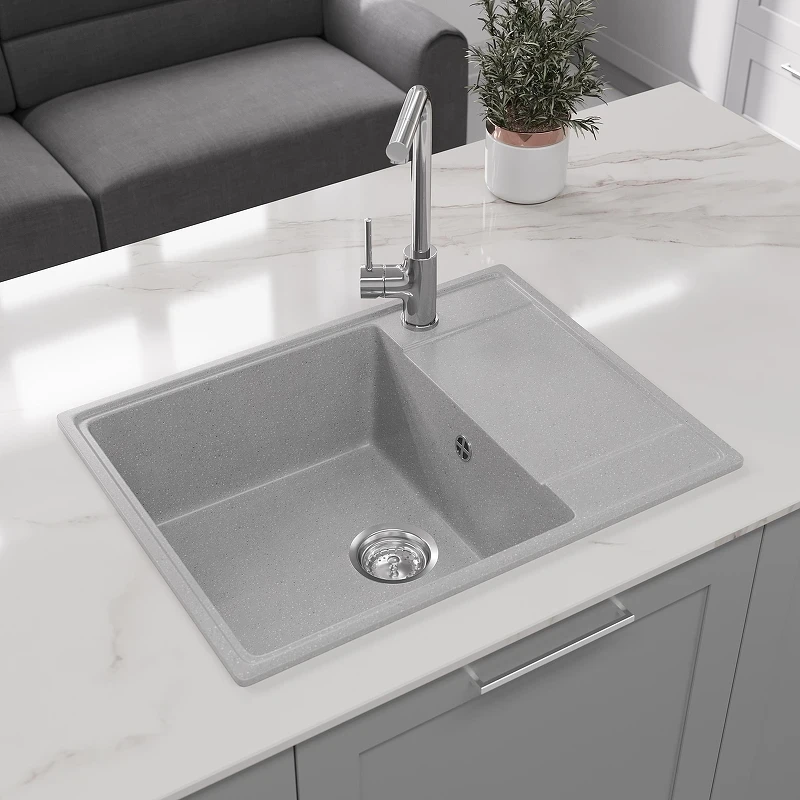 Кухонная мойка Domaci Палермо 65 PR-650-003 цвет Серый