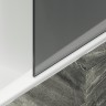 Шторка на ванну Maybah Glass MGV-88-1ш 800x1400 в широком профиле Белый стекло графитовое матовое