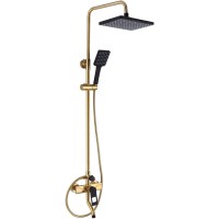 Душевая система Bronze de Luxe Element EL77GB Золото Черный матовый латунь на стену