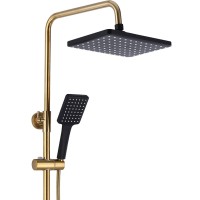 Душевая система Bronze de Luxe Element EL77GB Золото Черный матовый латунь на стену
