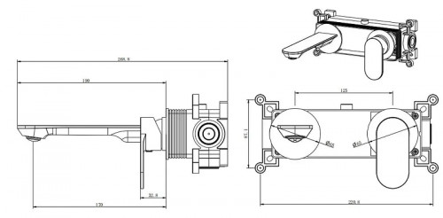 Смеситель для раковины Splendy Rest RE201190UK2CR цвет Хром