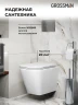Унитаз с инсталляцией Grossman Style 97.4479SQ.05.42M цвет Белый с сиденьем Микролифт с клавишей смыва цвет Графит