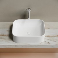 Раковина-чаша Ceramicanova Element 51 CN6052 Белая глянцевая фарфор накладная