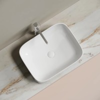 Раковина-чаша Ceramicanova Element 51 CN6052 Белая глянцевая фарфор накладная