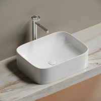 Раковина-чаша Ceramicanova Element 51 CN6052 Белая глянцевая фарфор накладная