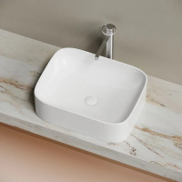 Раковина-чаша Ceramicanova Element 51 CN6052 Белая глянцевая фарфор накладная