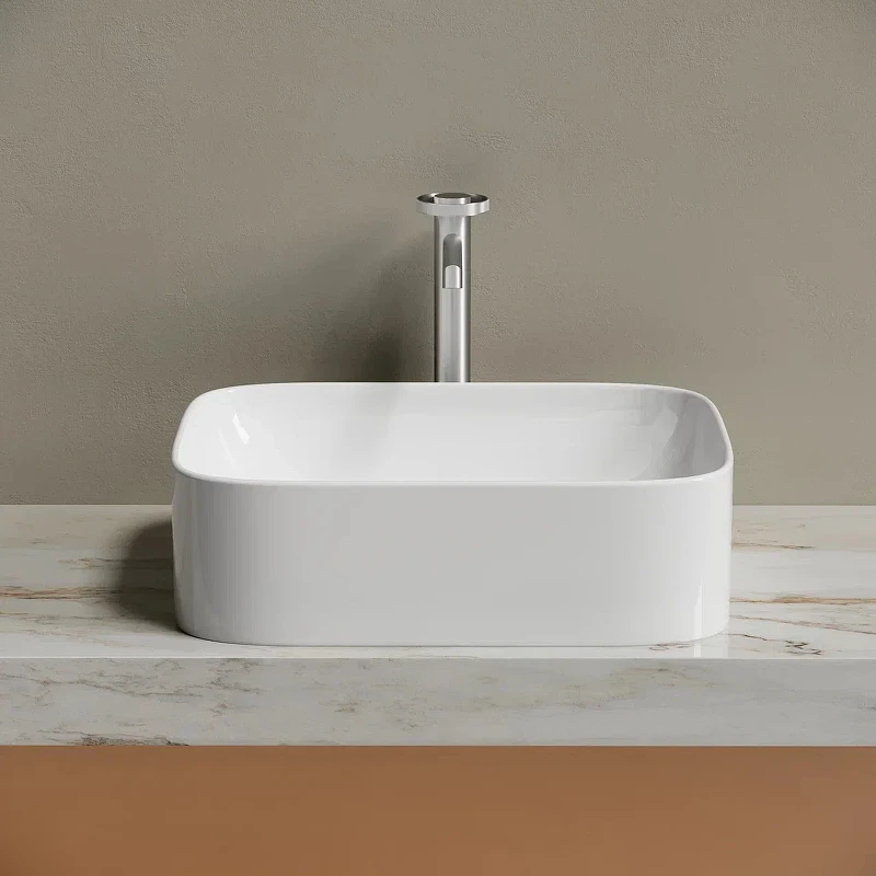 Раковина-чаша Ceramicanova Element 51 CN6052 Белая глянцевая фарфор накладная