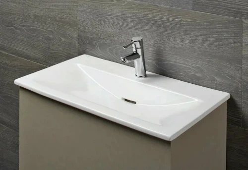 Раковина beWash Ontario 100 35021101 Белый глянец фарфор подвесная, полувстраиваемая