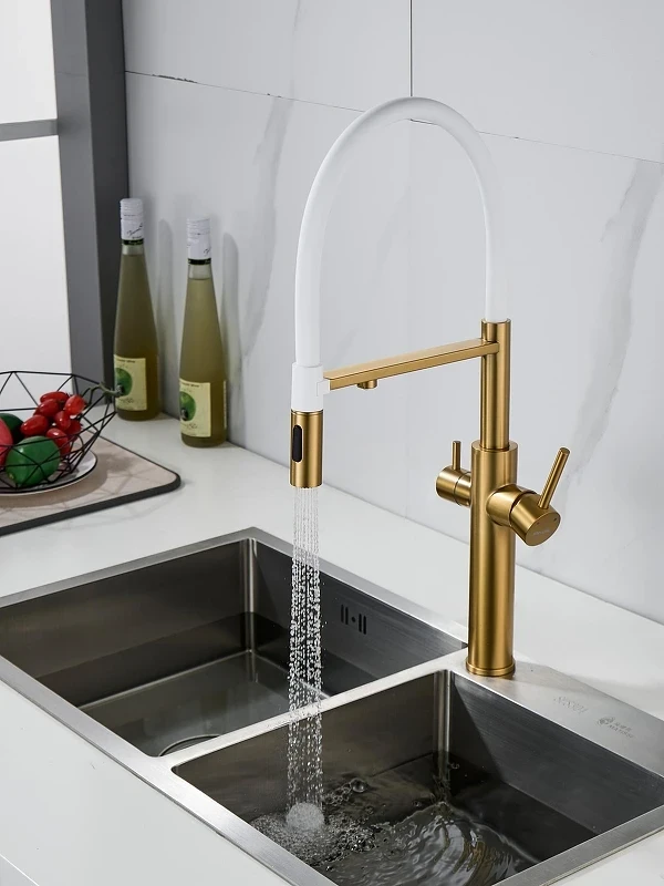 Смеситель для кухни Shevanik S478G цвет Золото матовое