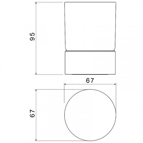 Стакан для зубных щеток Timo Saona 13231/03 Черный