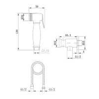 Гигиенический душ Caprigo Parts 99-563-vot Бронза латунь