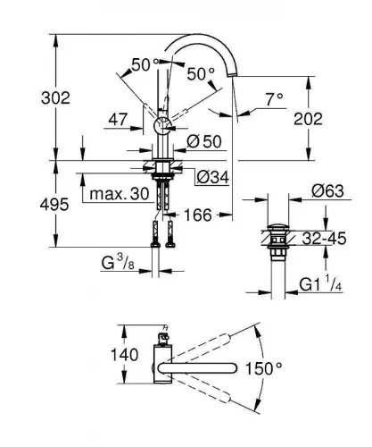 Смеситель для раковины Grohe Atrio New 32042GL3 цвет Холодный рассвет глянцевый