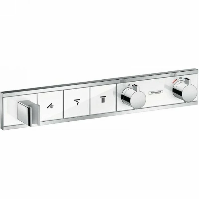 Смеситель для душа Hansgrohe RainSelect 15356400 c термостатом Белый Хром латунь встраиваемый