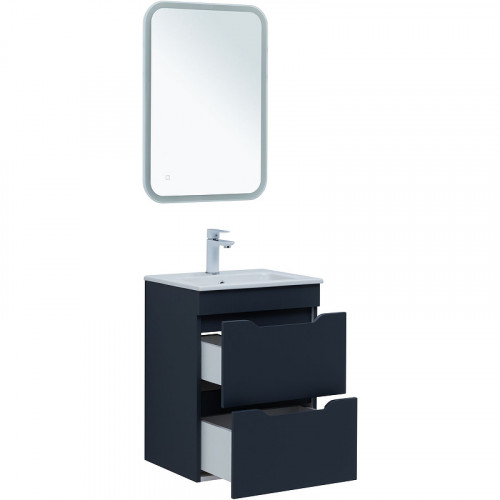 Тумба под раковину Aquanet Практика 50 330456 подвесная Маренго МДФ / ЛДСП