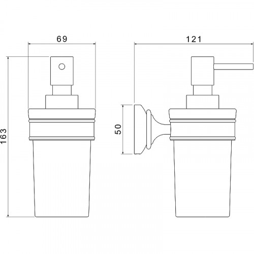 Дозатор для жидкого мыла Aquatek Классик AQ4505PG Золото
