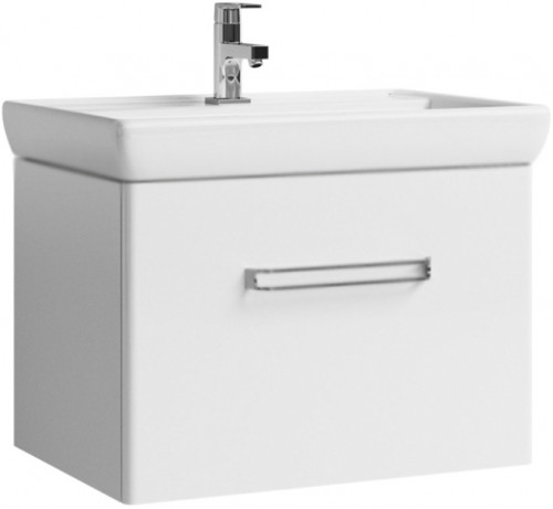 Тумба под раковину Aqwella Нео 70 Neo.01.07/1 подвесная Белая МДФ / ЛДСП