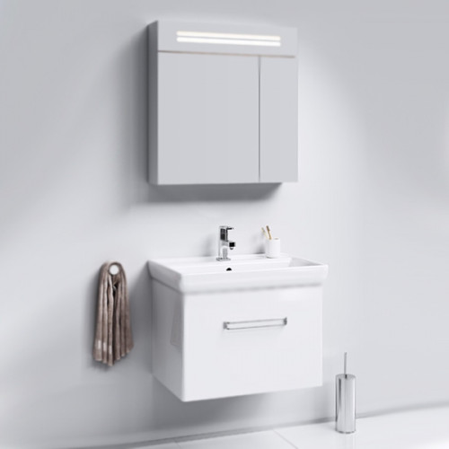 Тумба под раковину Aqwella Нео 70 Neo.01.07/1 подвесная Белая МДФ / ЛДСП